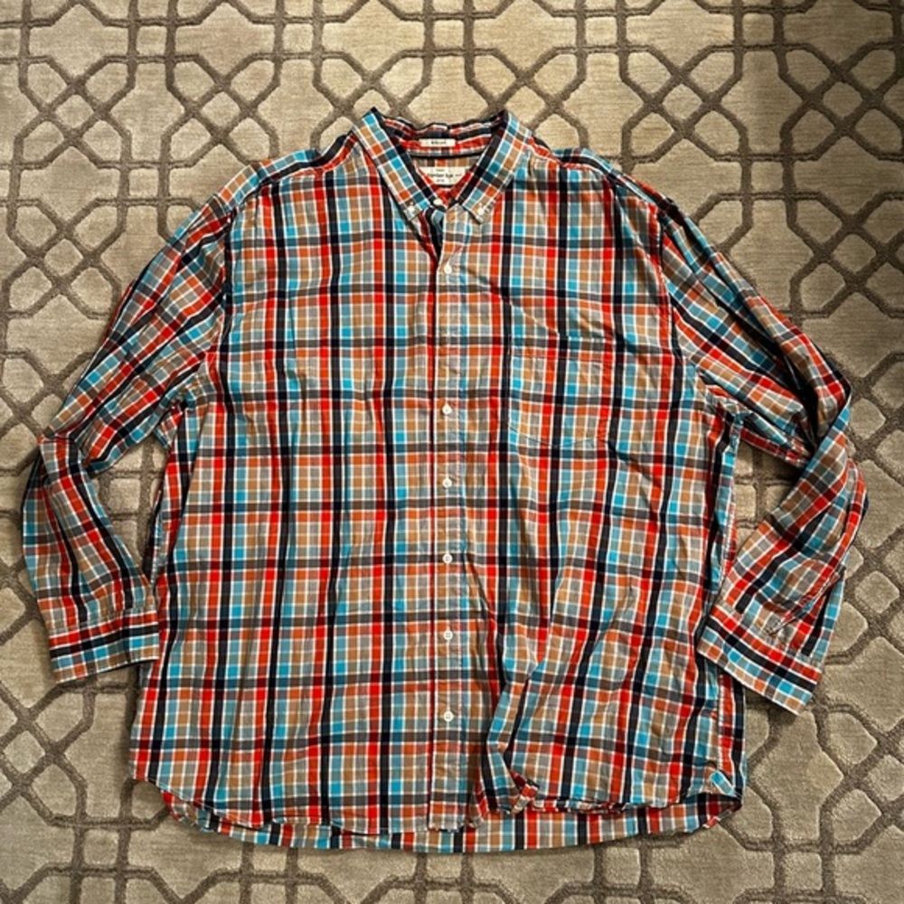 Casual Multicolor Plaid Button-Down Shirt